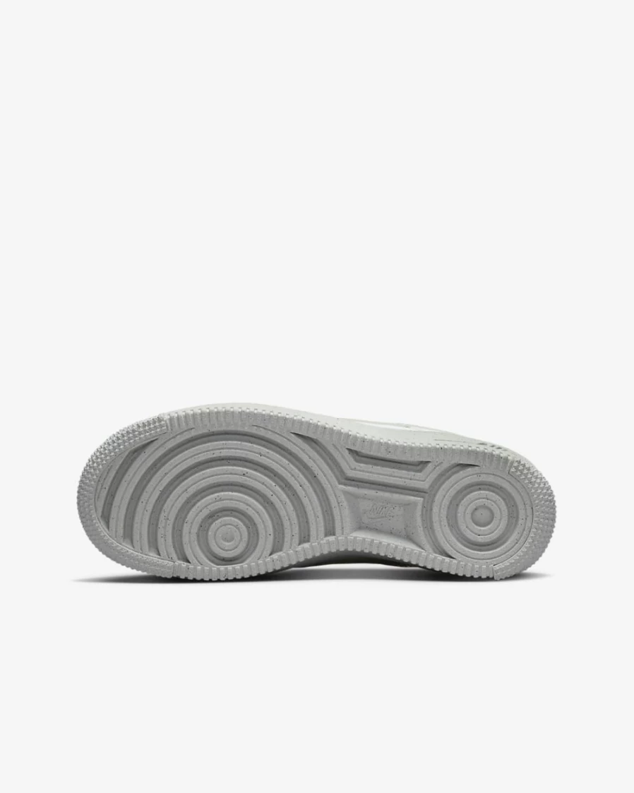Nike Air Force 1 Crater Big Kids' Sneakers in White/Orange Trance/Sail/Enamel Green for Boys and Girls