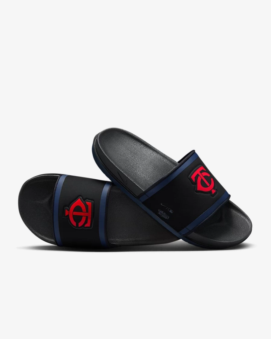 Nike Offcourt MLB Minnesota Twins Slide Sandals for Men - Black/College Navy/Sport Red