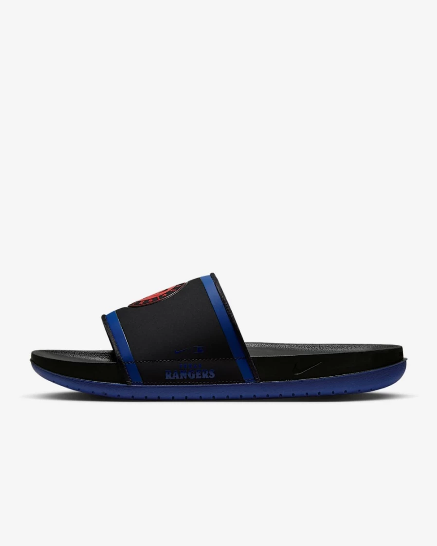 Nike Offcourt Slide for Men - MLB Texas Rangers Edition - Black/Deep Royal Blue/Sport Red
