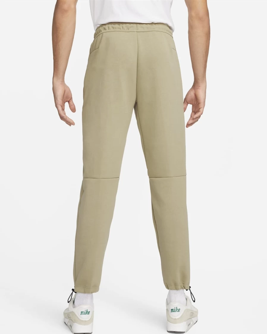 Nike Men's Tech Fleece Sweatpants - Khaki/Black Comfortable Athletic Joggers