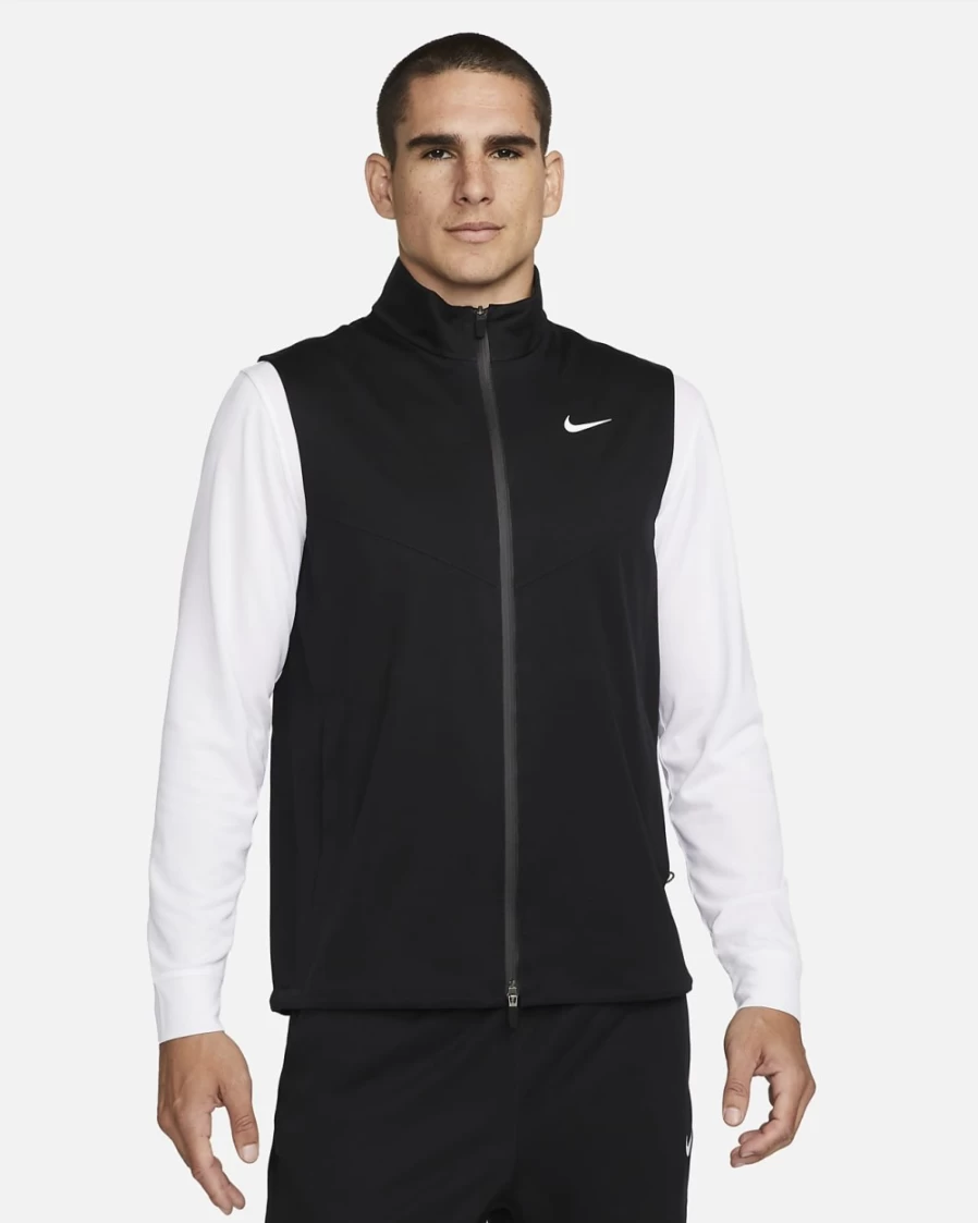 Nike Storm-FIT ADV Men's Black/White Full-Zip Golf Vest for Men