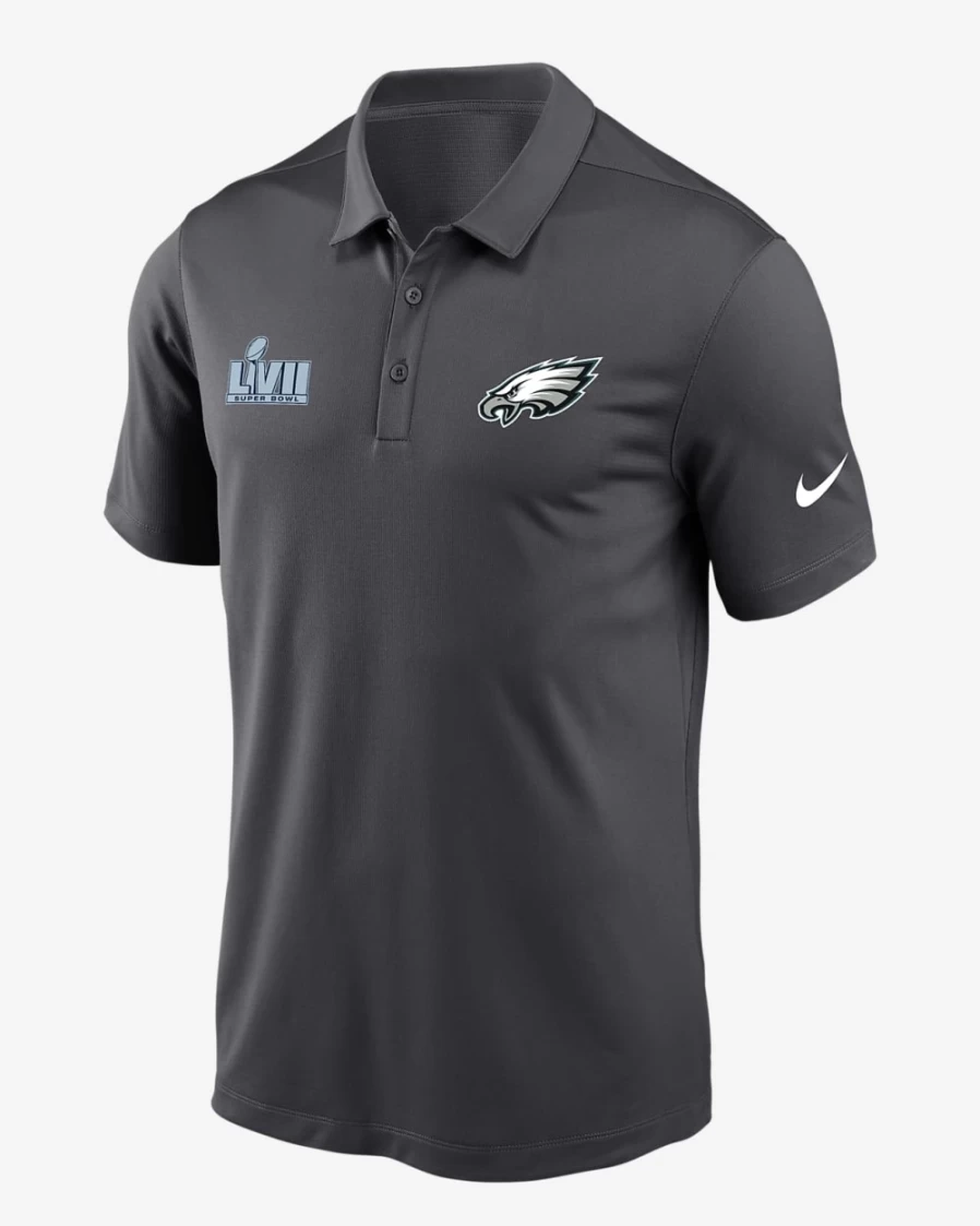 Nike Dri-FIT Men's Anthracite Polo Shirt - NFL Philadelphia Eagles Super Bowl LVII Bound Franchise