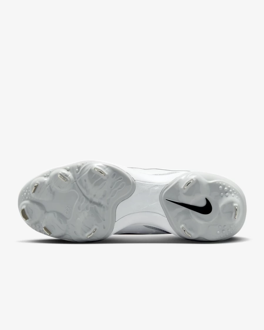 Nike Alpha Huarache Varsity 4 Low White Wolf Grey Pure Platinum Black Baseball Cleats for Men