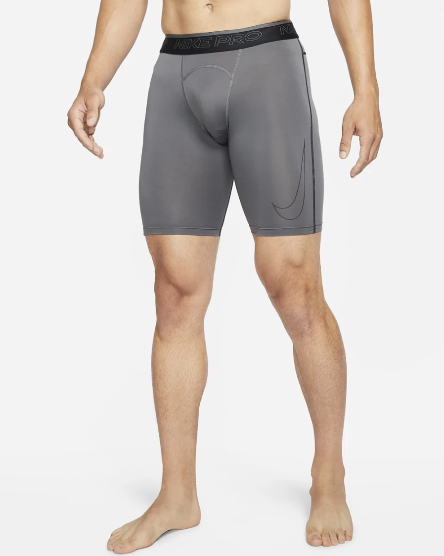 Nike Pro Dri-FIT Men's Training Shorts - Iron Grey/Black - Moisture-Wicking & Breathable