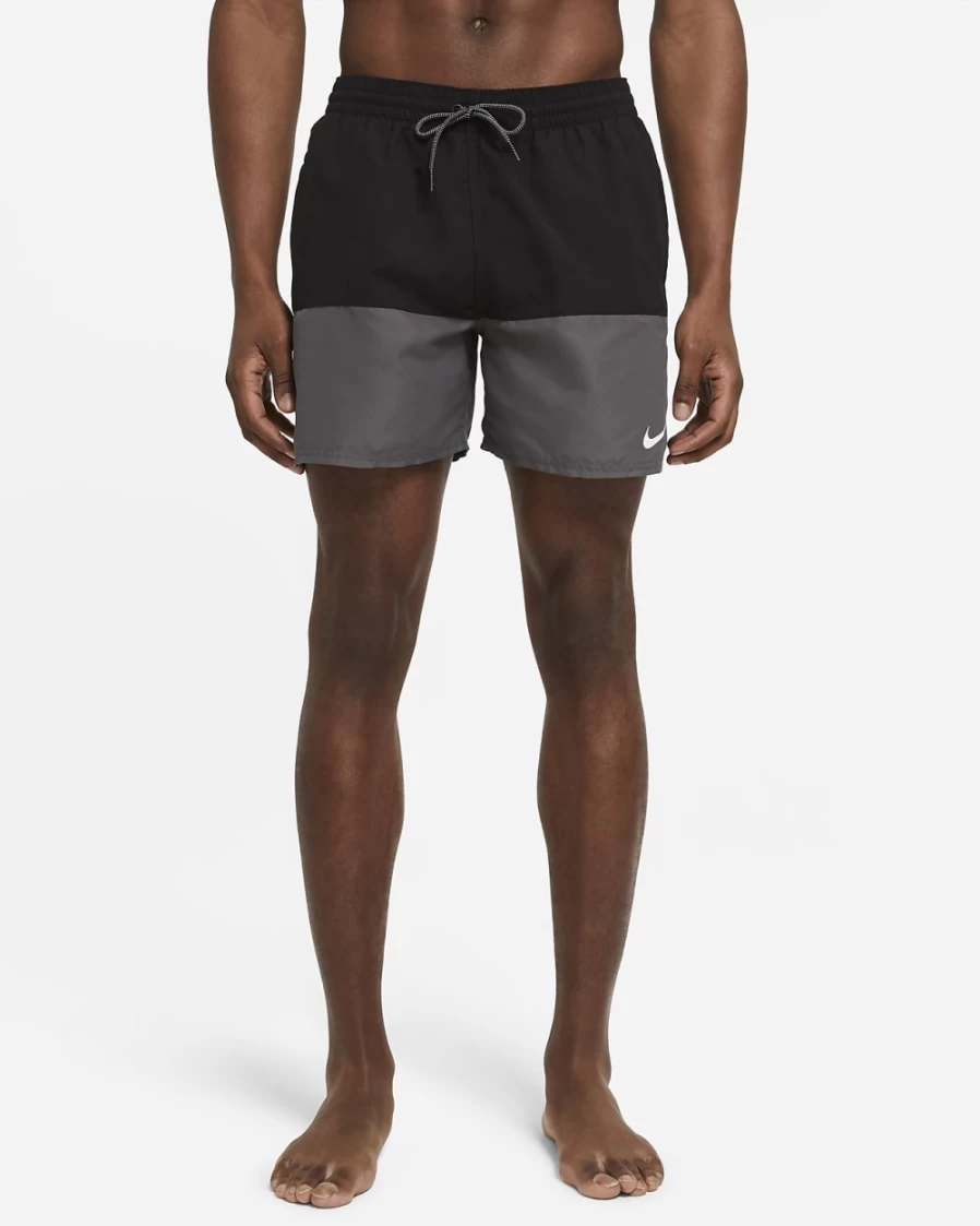 Nike Men's Black Split 5" Swim Trunks - Quick-Dry Swim Shorts for Men