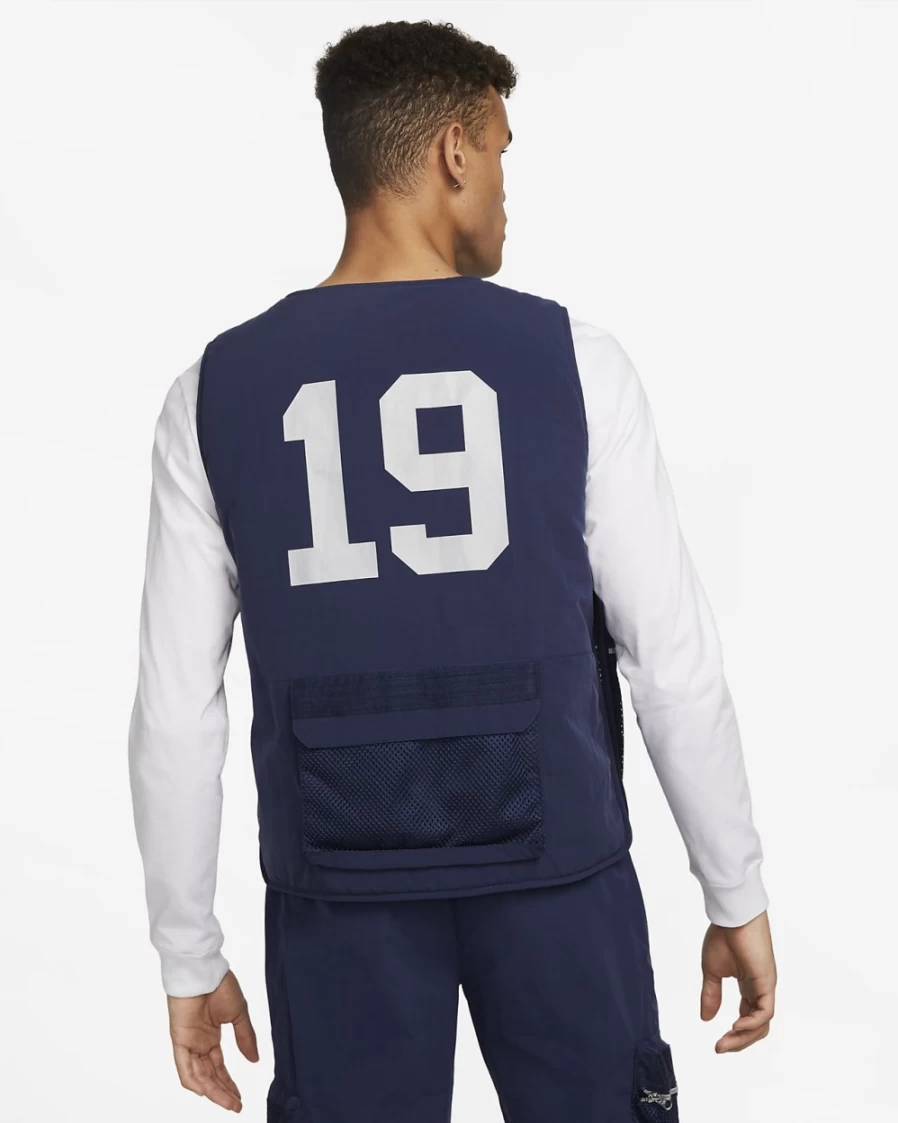Nike Men's Midnight Navy/White Full-Zip Premium Basketball Vest