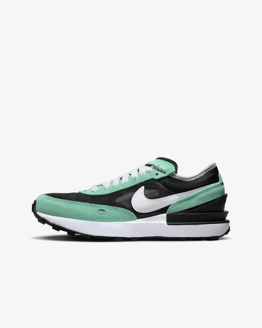 Nike Waffle One Big Kids' Sneakers for Boys & Girls - Black/Light Menthol/White