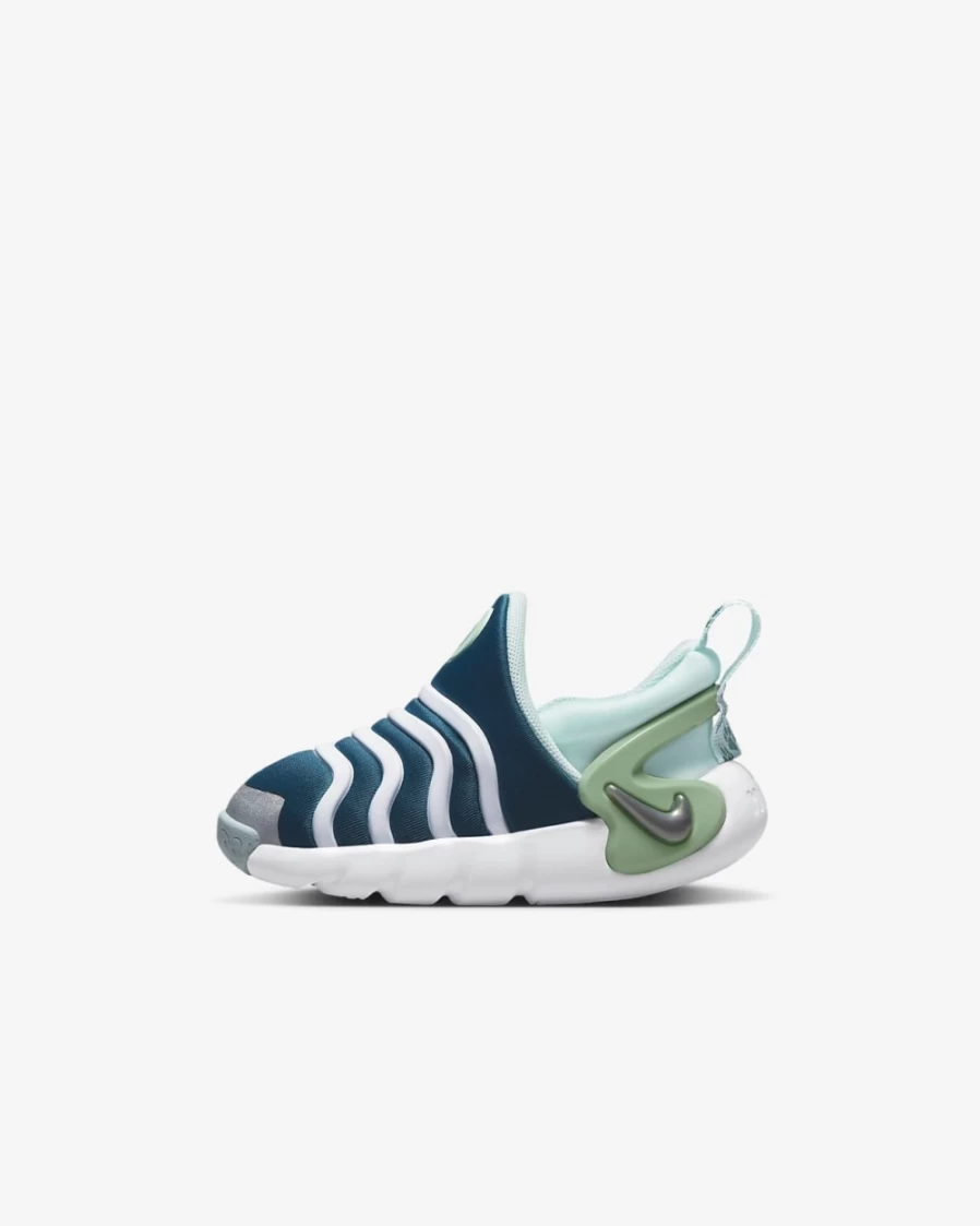 Nike Dynamo GO SE Easy On/Off Toddler Shoes for Boys & Girls - Valerian Blue/Glacier Blue/Enamel Green/Metallic Silver