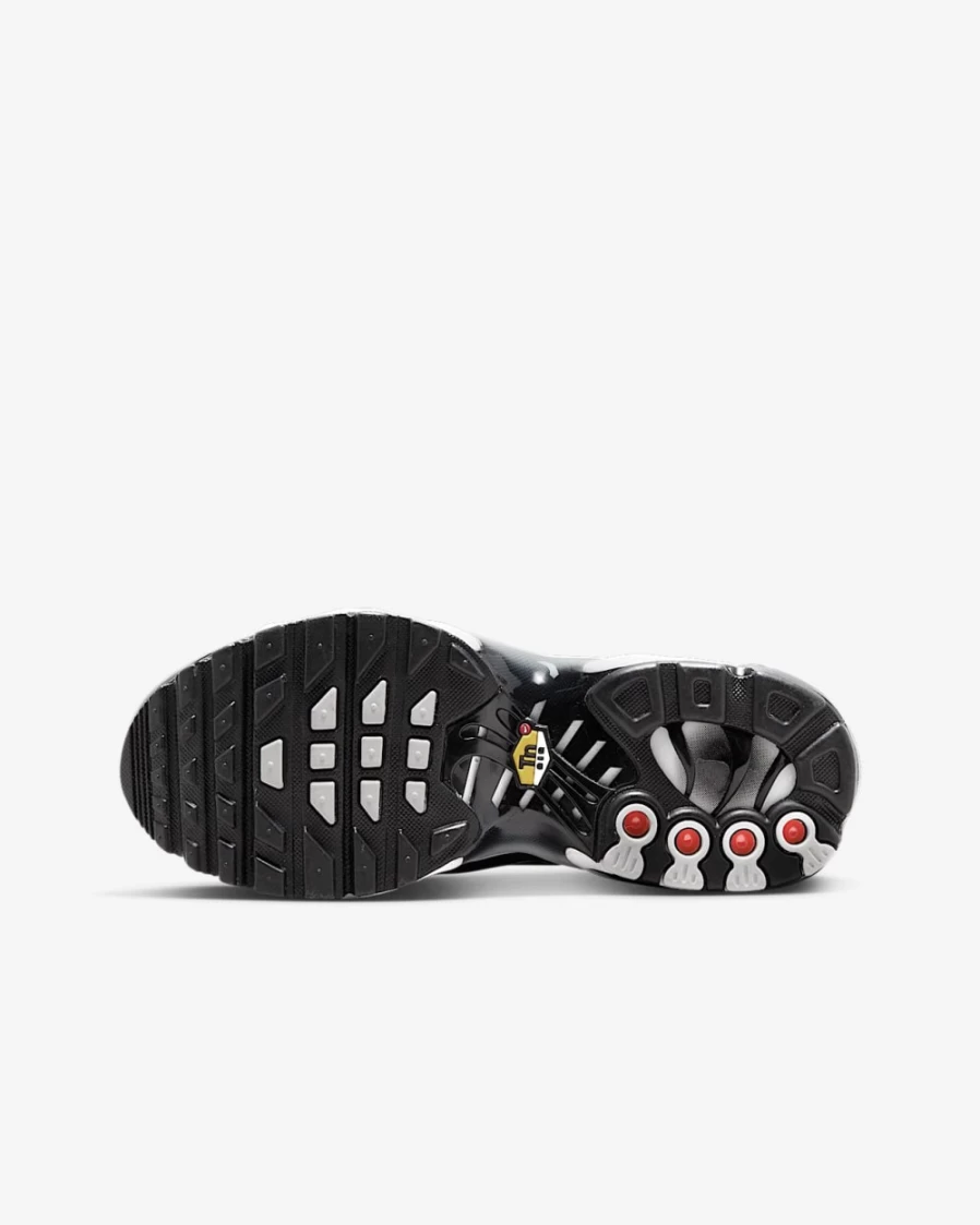Nike Air Max Plus Big Kids' Shoes for Boys & Girls - Black/Metallic Silver/White