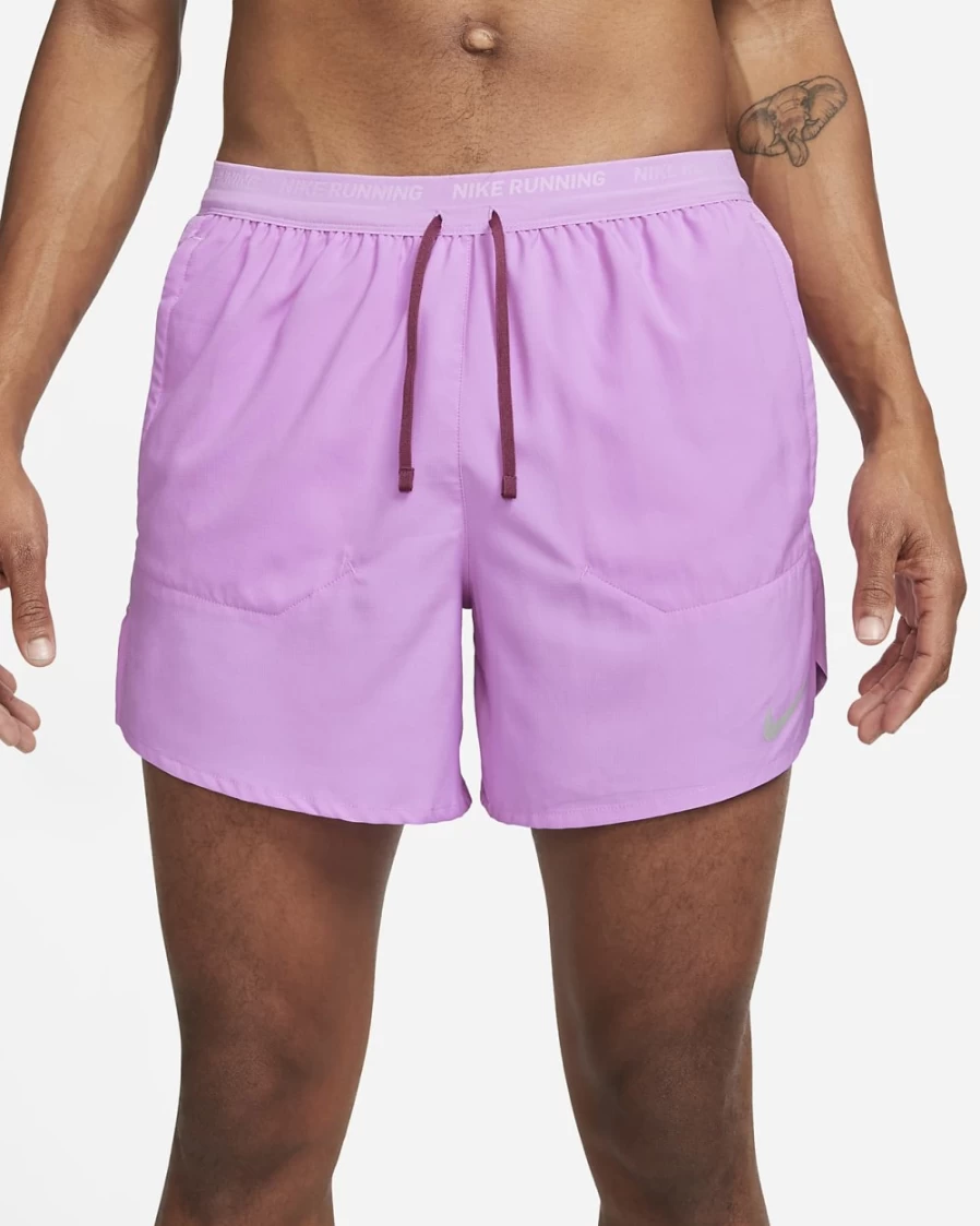Nike Dri-FIT Stride Men's 5" Brief-Lined Running Shorts in Rush Fuchsia/Rosewood - Lightweight Quick-Dry Workout Shorts for Men