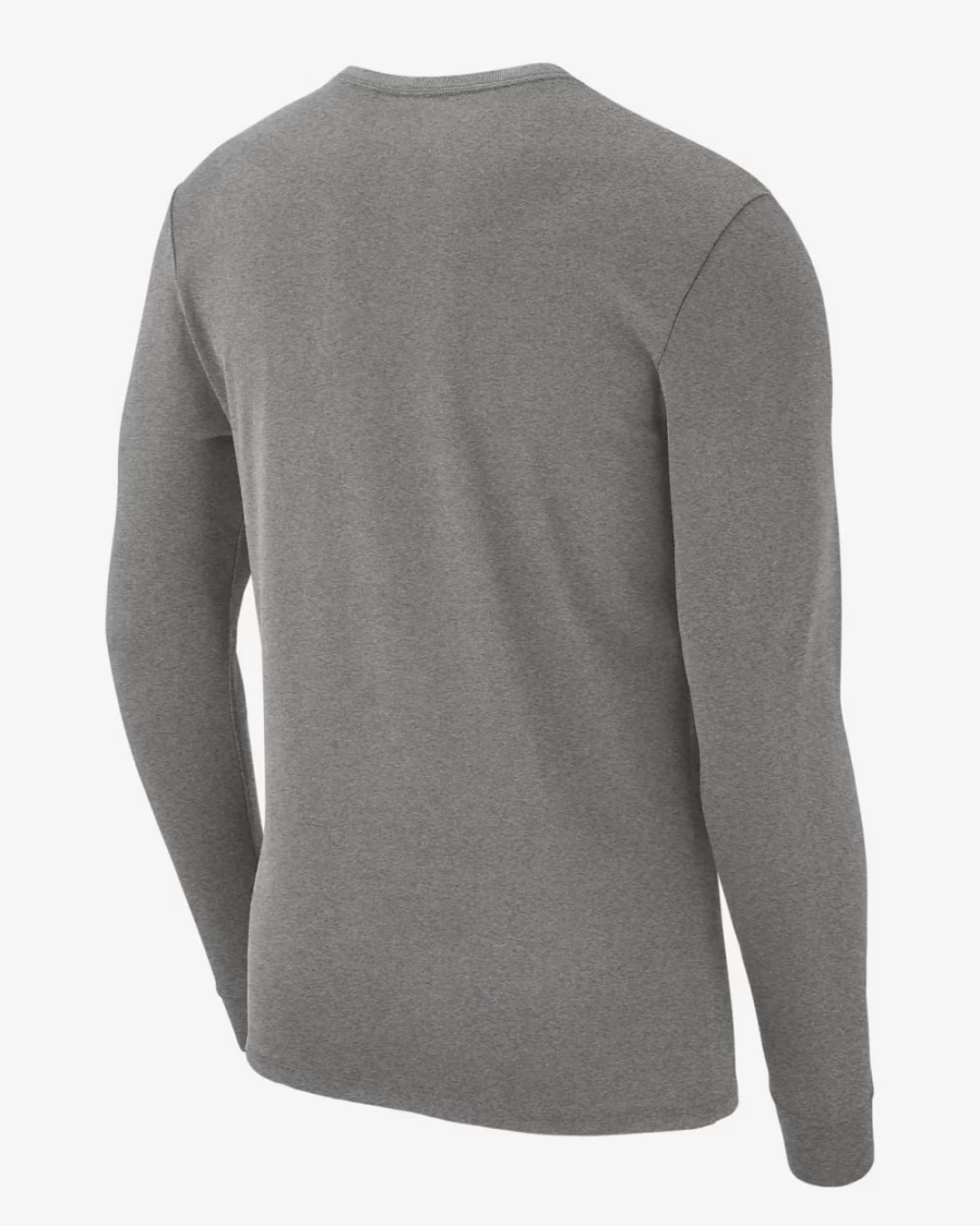 Nike UNC Men's Dark Grey Heather Long Sleeve T-Shirt