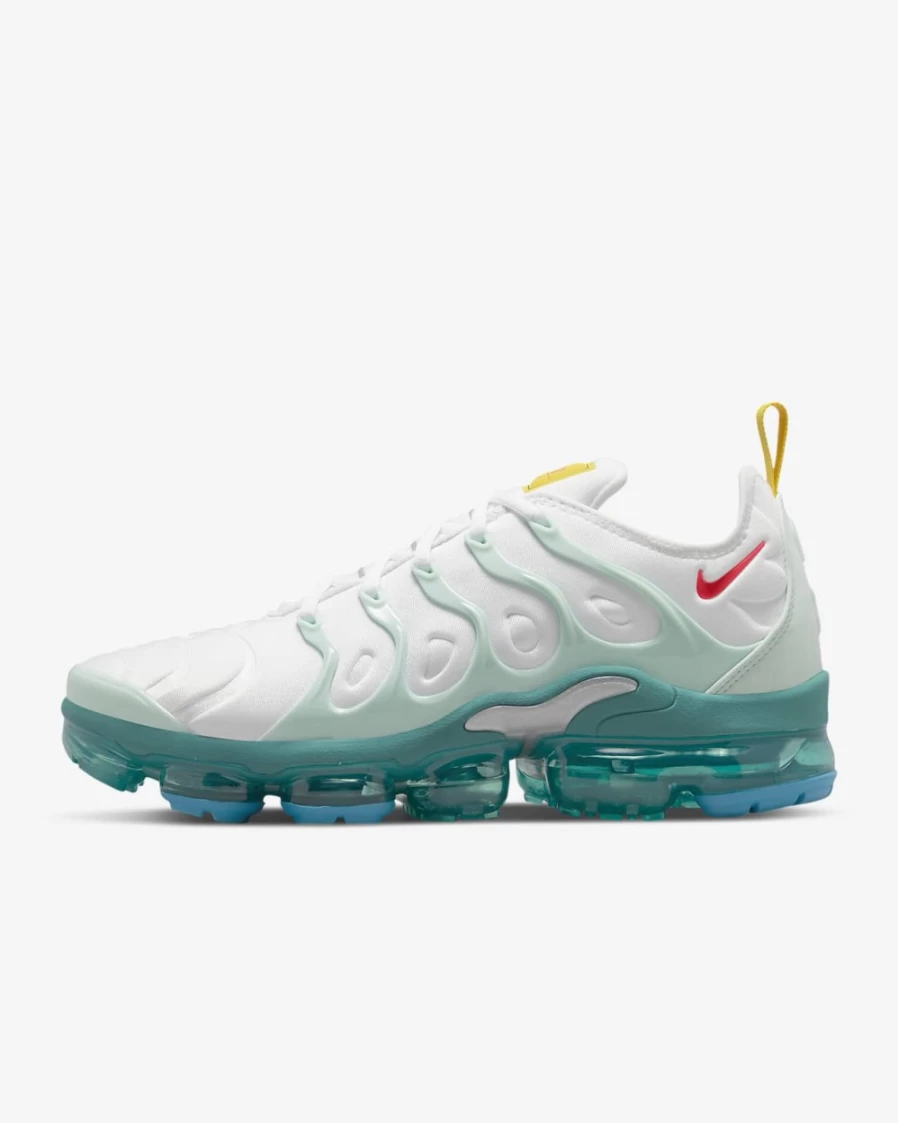 Nike Air VaporMax Plus Men's Running Shoes - White/Mint Foam/Washed Teal/Siren Red
