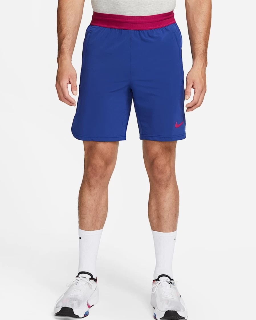 Nike Men's Pro Dri-FIT Flex Vent Max 8" Training Shorts - Deep Royal Blue/Dynamic Berry, Moisture-Wicking Workout Shorts for Gym & Running
