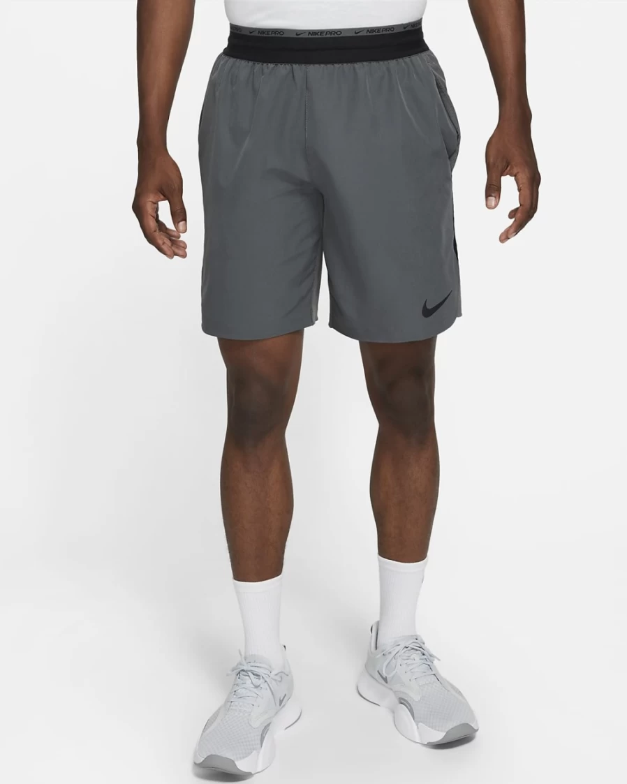 Nike Dri-FIT Flex Men's 8" Training Shorts in Iron Grey/Black - Moisture-Wicking Unlined Workout Shorts for Men