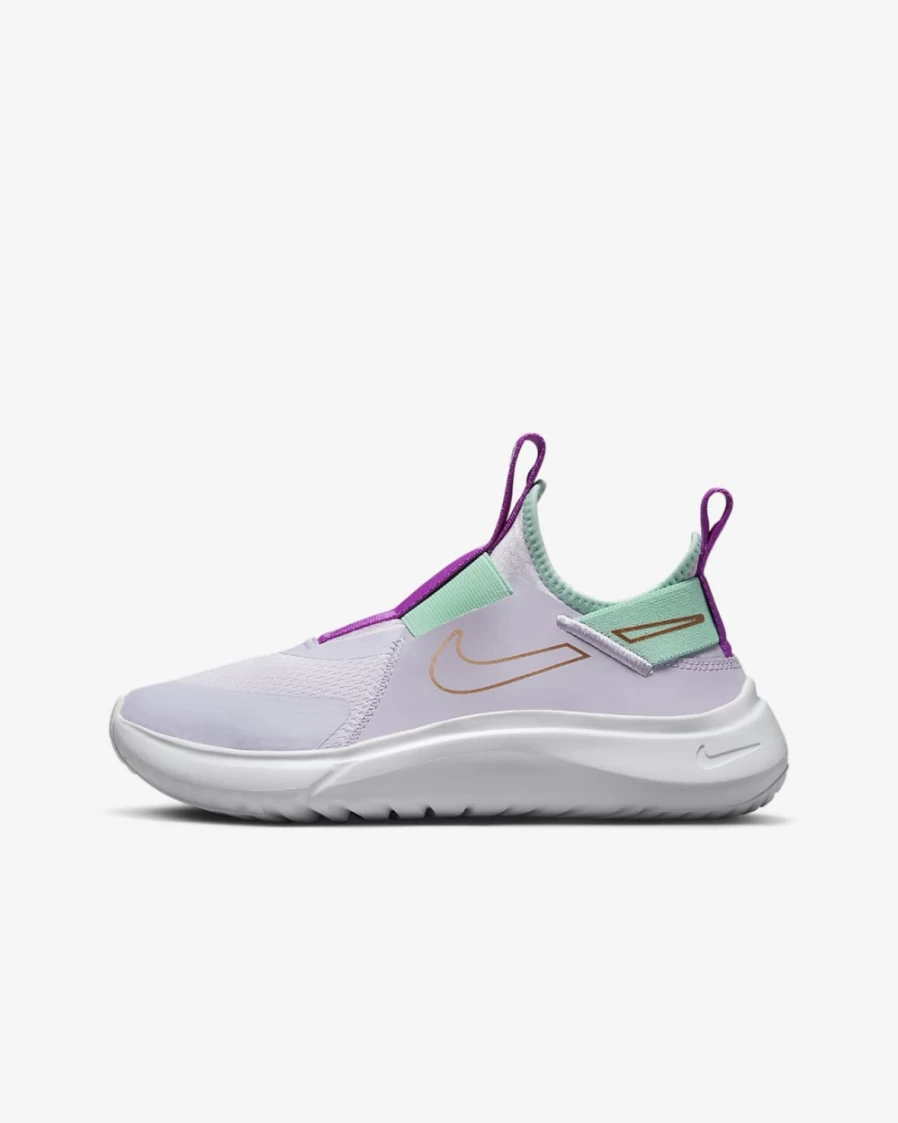 Nike Flex Plus Big Kids' Road Running Shoes for Boys & Girls - Violet Frost/Mint Foam/White/Metallic Copper