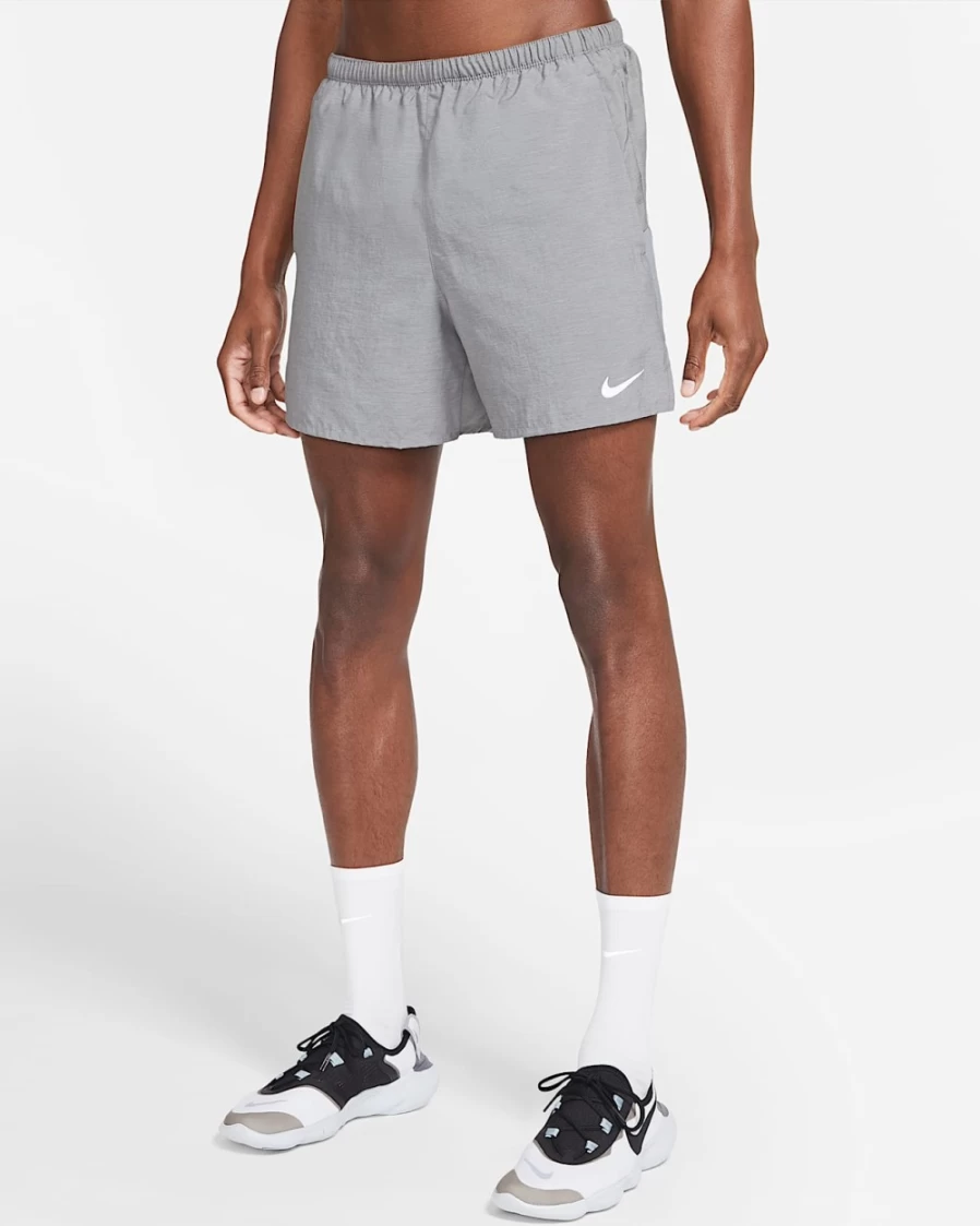 Nike Challenger Men's 5" Running Shorts in Smoke Grey/Heather - Lined Brief for Comfort