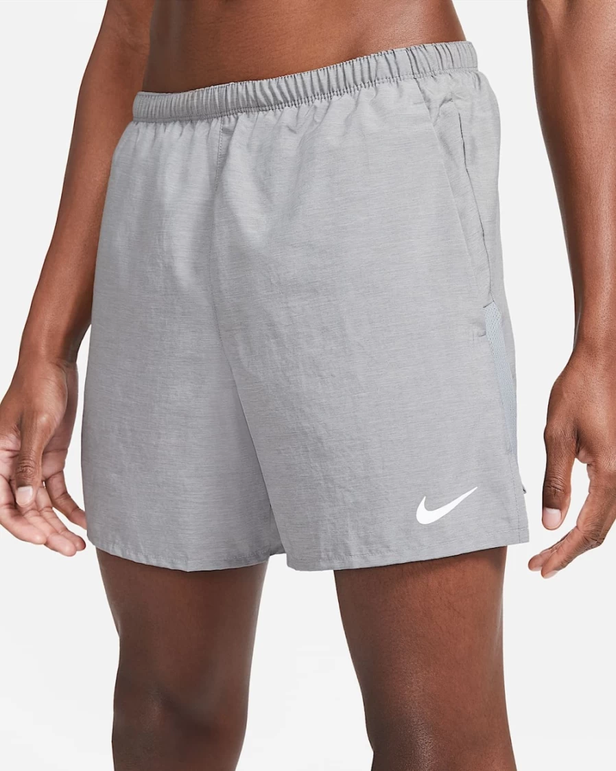 Nike Challenger Men's 5" Running Shorts in Smoke Grey/Heather - Lined Brief for Comfort