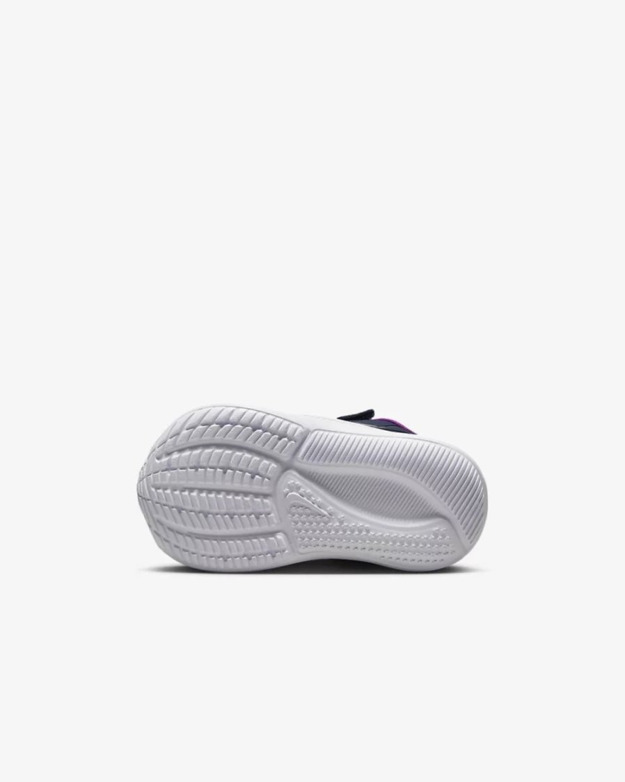 Nike Star Runner 3 Baby Toddler Shoes for Boys & Girls - Midnight Navy/Vivid Purple/Metallic Silver Athletic Sneakers