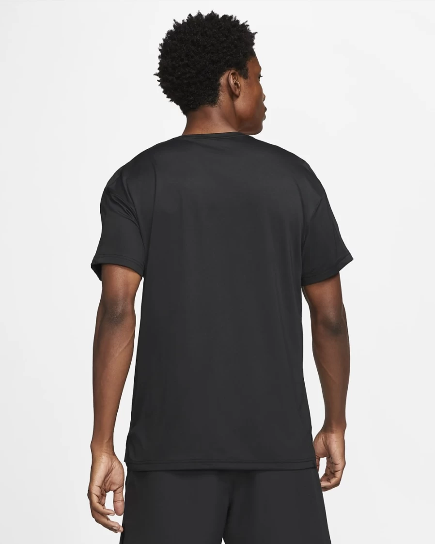 Nike Pro Dri-FIT Men's Training T-Shirt - Black/Dark Grey - Moisture-Wicking Workout Top