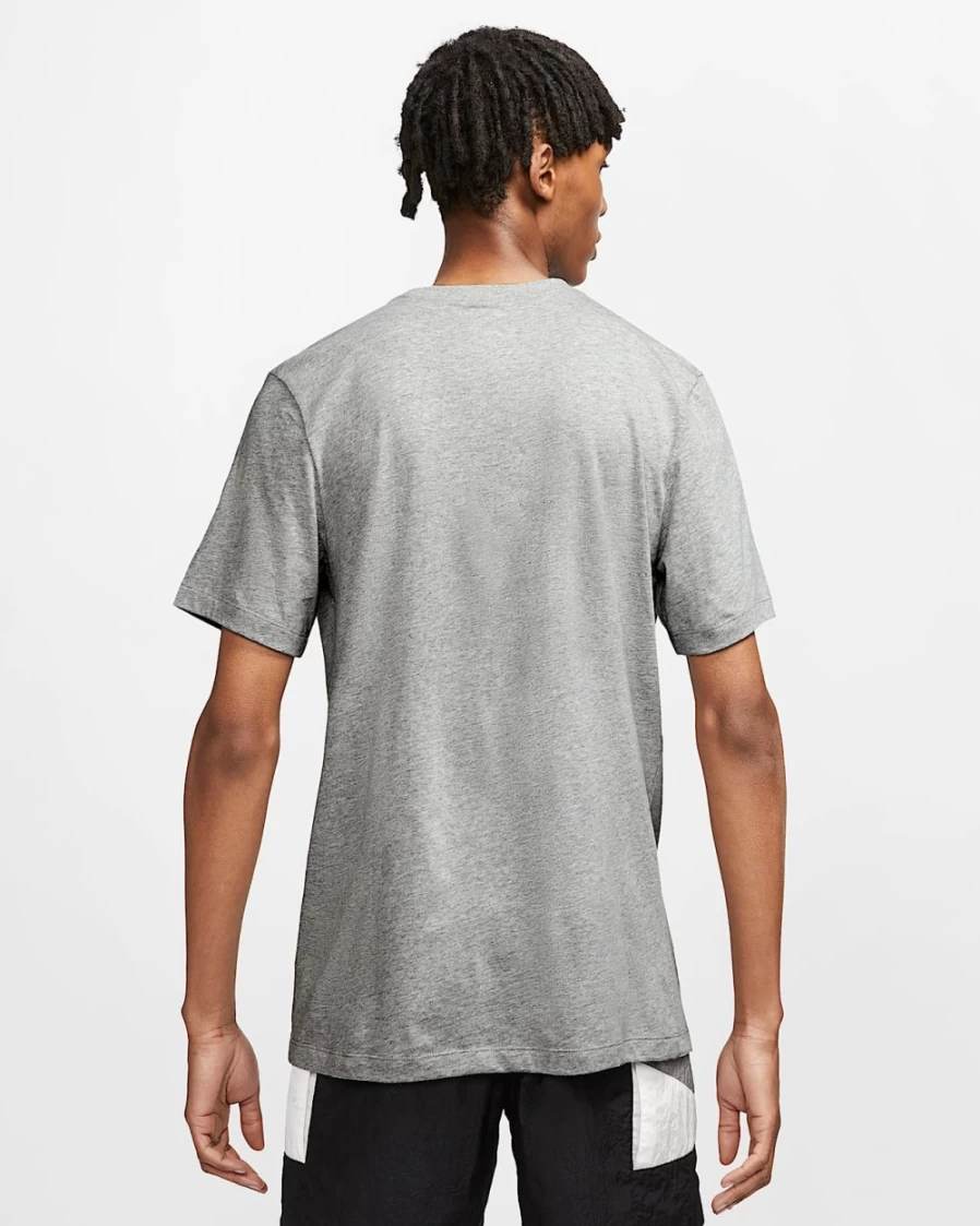 Nike Club Men's Dark Grey Heather/Black Sportswear T-Shirt