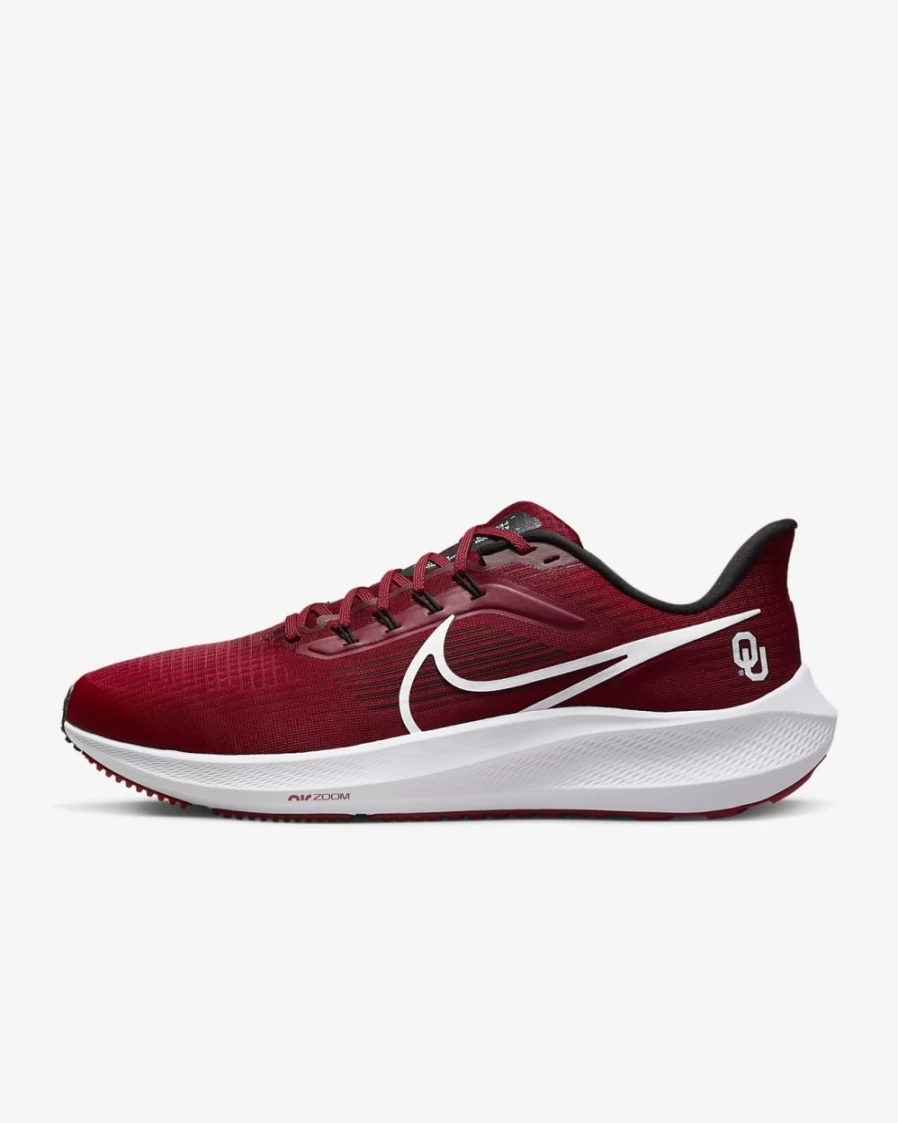 Nike Pegasus 39 Oklahoma Sooners Men's Road Running Shoes Team Crimson/Black/White