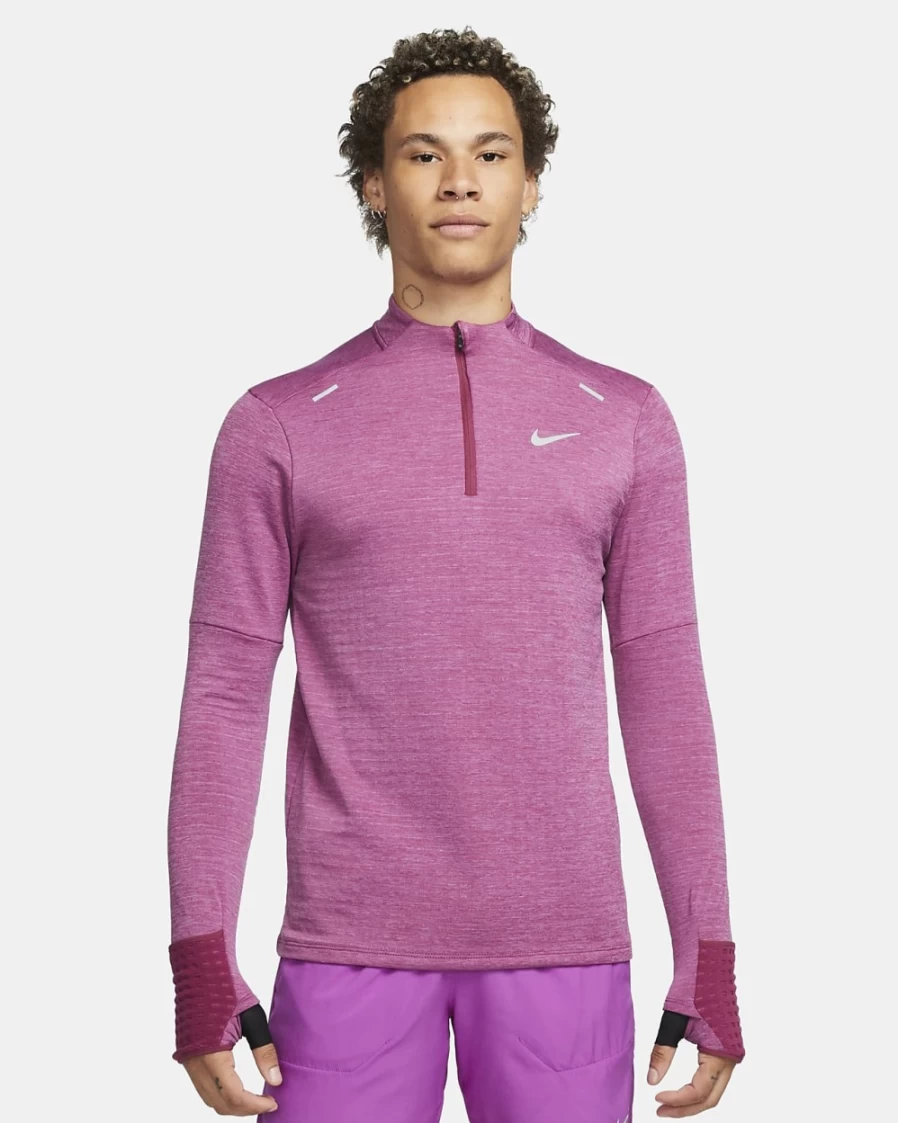 Nike Therma-FIT Repel Element Men's 1/4-Zip Running Top - Rosewood/Rush Fuchsia/Heather