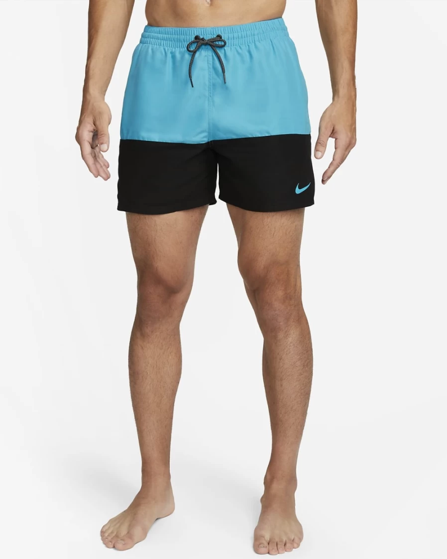 Nike Men's 5" Split Swim Trunks - Blue Lightning Quick-Dry Swim Shorts