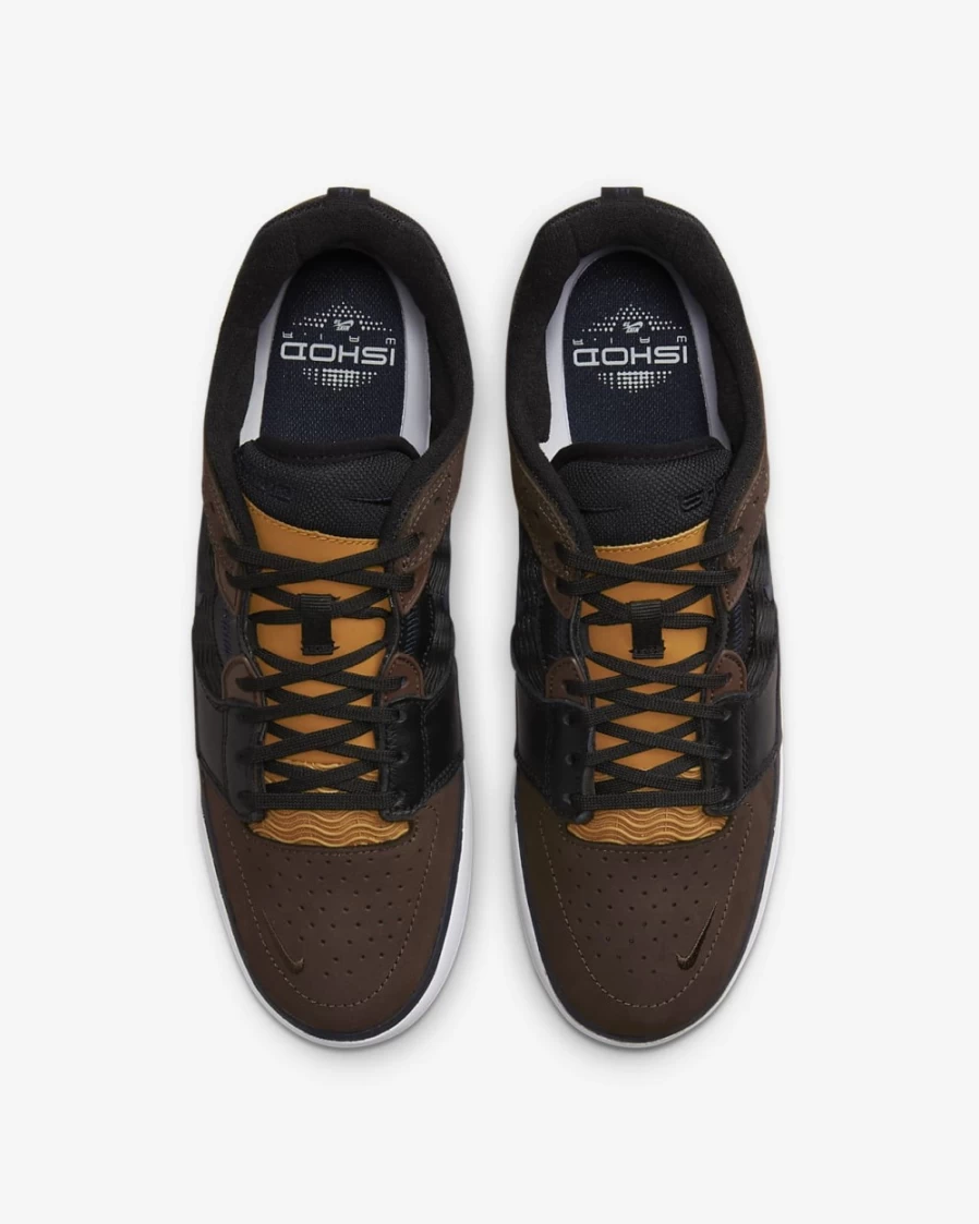 Nike SB Ishod Premium Skate Shoes for Men in Baroque Brown/Black/Obsidian - Durable & Stylish Skateboarding Sneakers
