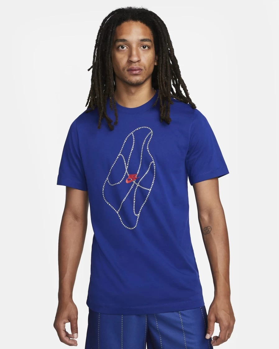 Nike Men's Dri-FIT Basketball T-Shirt - Deep Royal Blue, Moisture-Wicking Performance Top