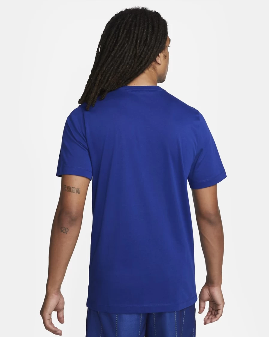 Nike Men's Dri-FIT Basketball T-Shirt - Deep Royal Blue, Moisture-Wicking Performance Top
