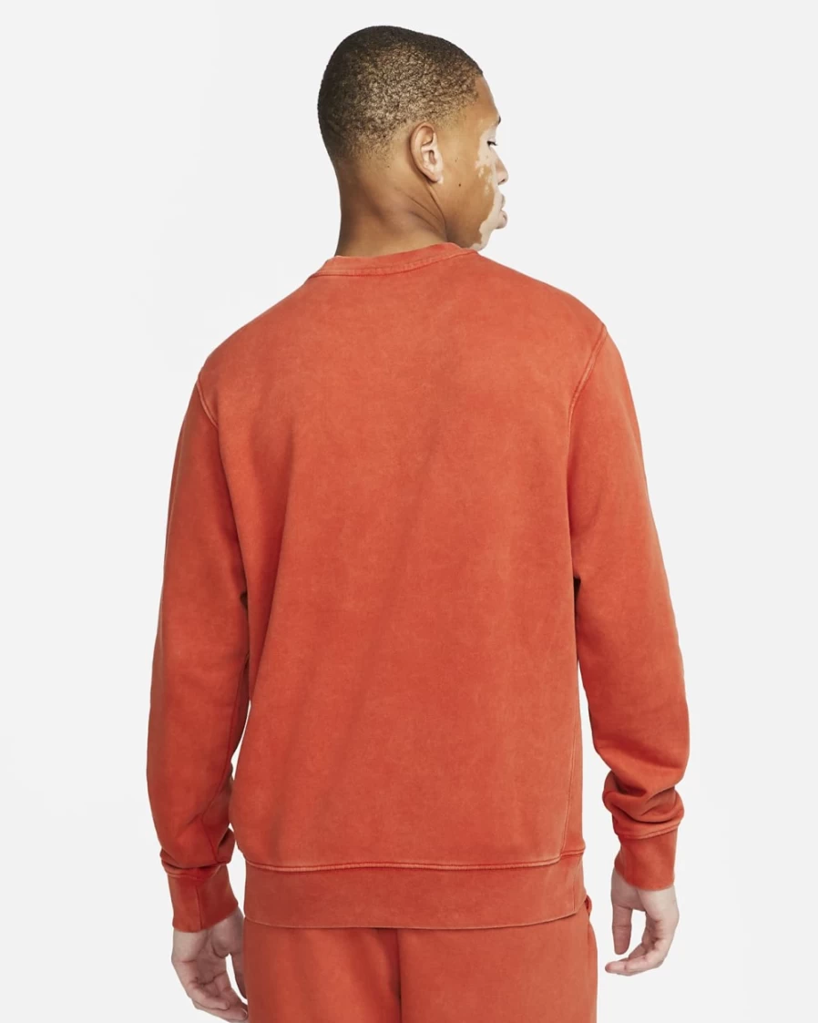 Nike Men's Cinnabar Club Fleece French Terry Sweatshirt - Sportswear Pullover