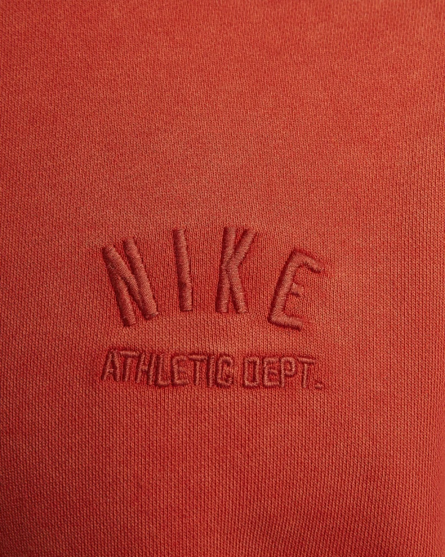 Nike Men's Cinnabar Club Fleece French Terry Sweatshirt - Sportswear Pullover