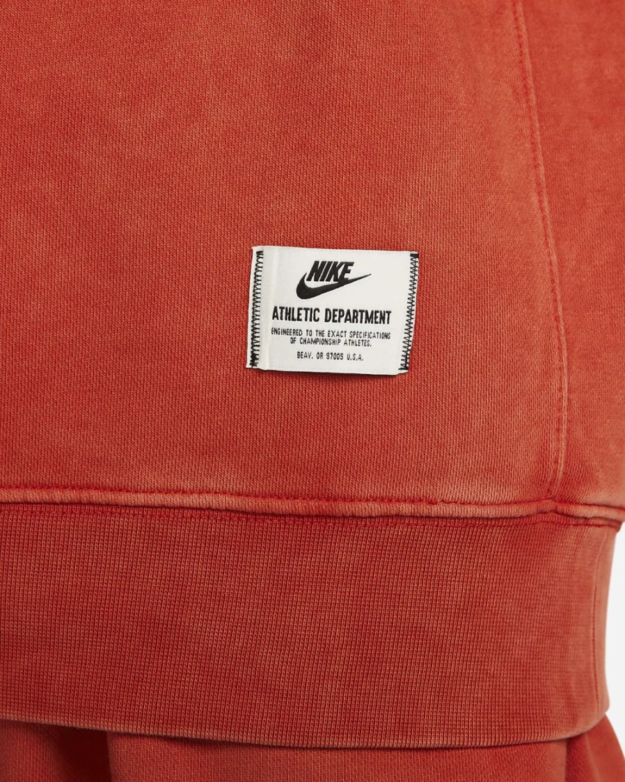 Nike Men's Cinnabar Club Fleece French Terry Sweatshirt - Sportswear Pullover