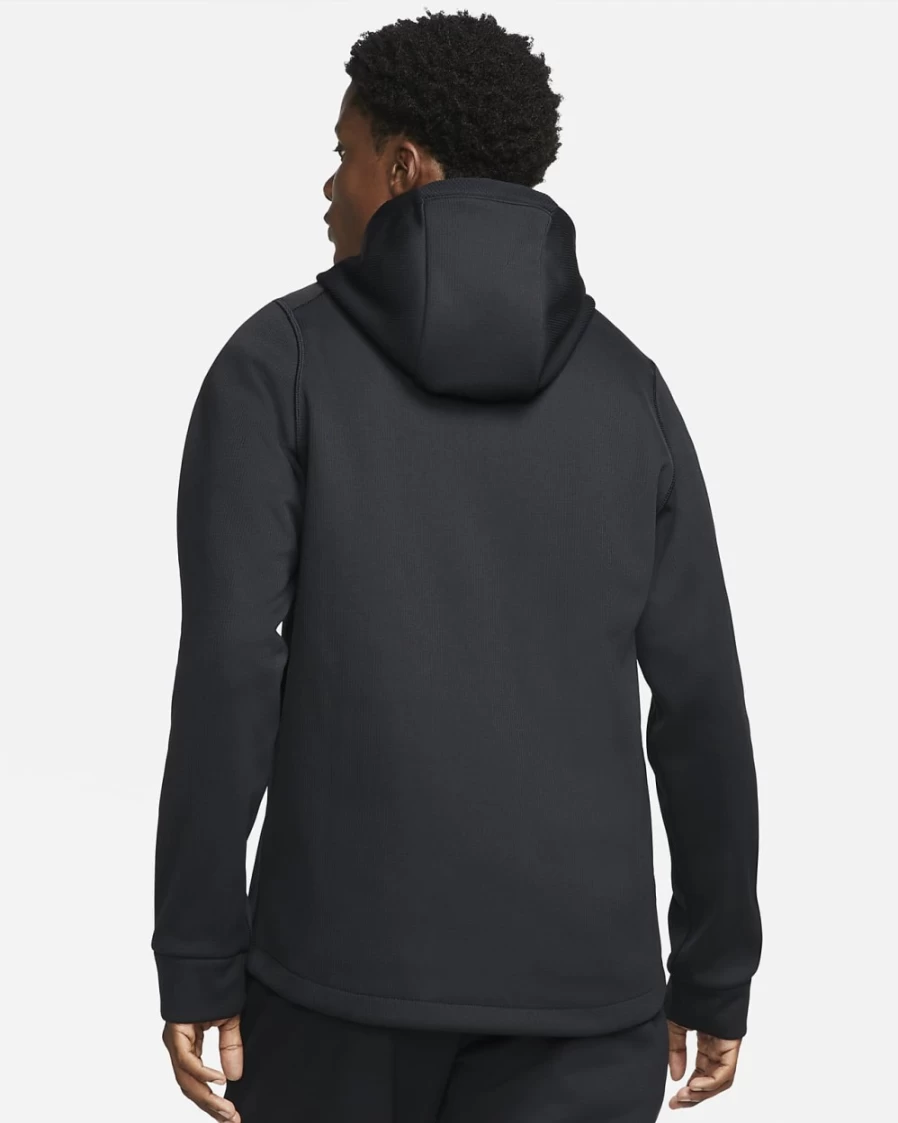 Nike Pro Therma-FIT Men's Full-Zip Hooded Jacket - Black, Iron Grey Training Jacket for Men
