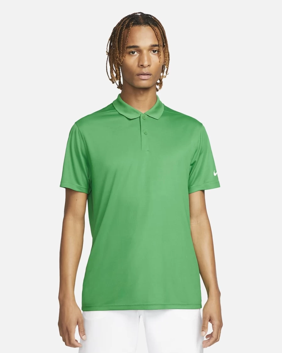 Nike Dri-FIT Victory Men's Golf Polo Shirt - Classic Green/White, Moisture-Wicking, Breathable, Comfortable Fit
