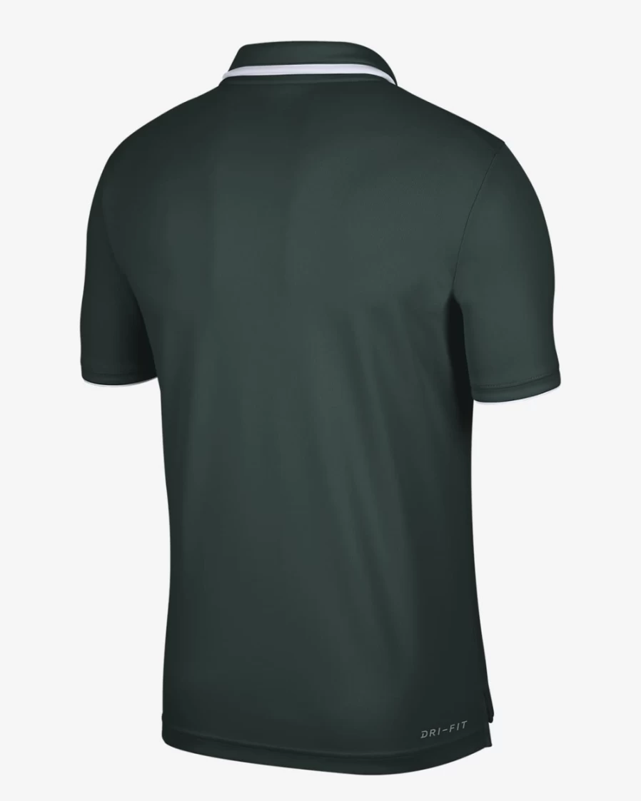 Nike Dri-FIT UV Michigan State Men's Polo - Pro Green/White, Moisture-Wicking, Breathable Performance Shirt