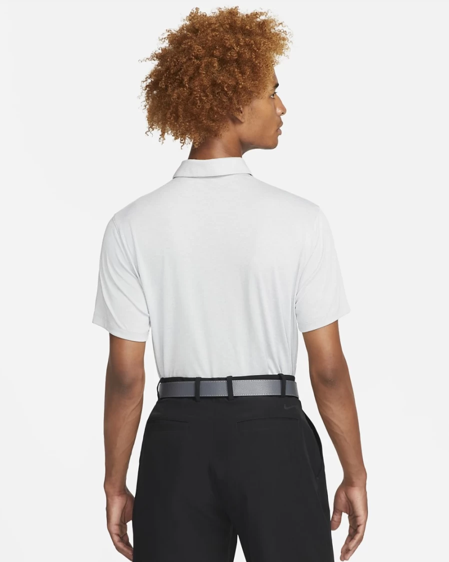 Nike Dri-FIT ADV Vapor Men's Golf Polo - Light Smoke Grey/White/Black - Moisture-Wicking Performance Shirt