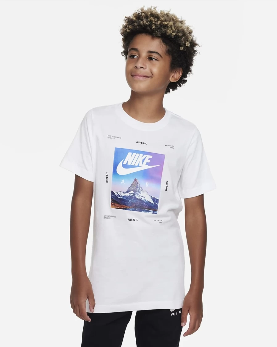 Nike Boys & Girls White Sportswear T-Shirt - Big Kids' Athletic Tee