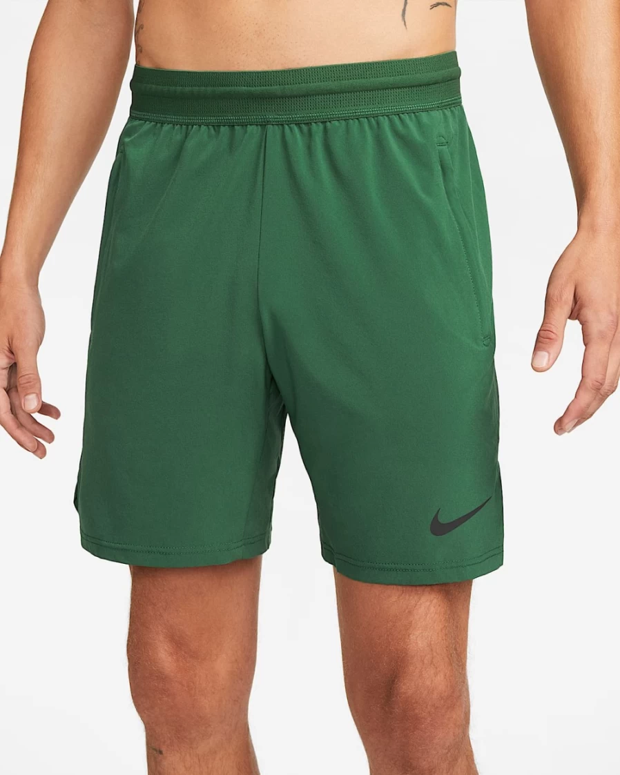 Nike Men's Pro Dri-FIT Flex Vent Max 8" Training Shorts in Gorge Green/Black