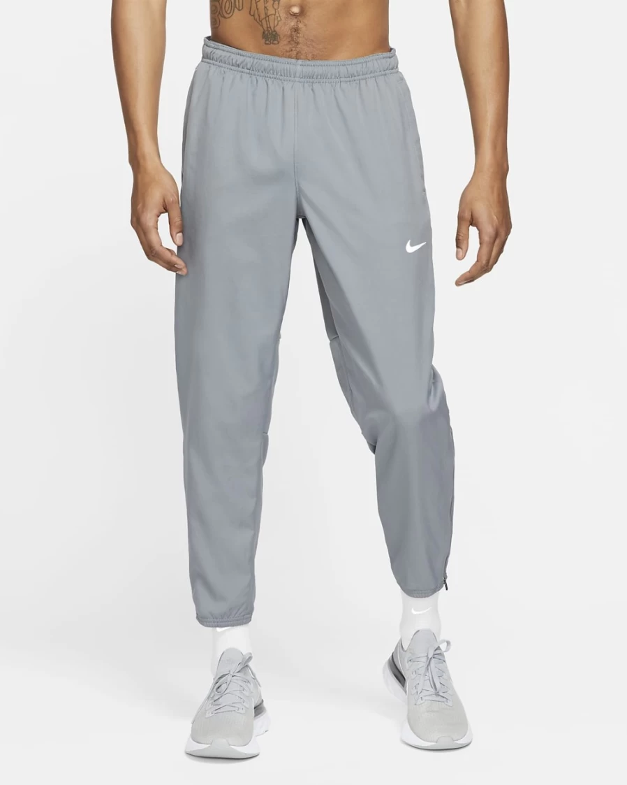 Nike Men's Dri-FIT Challenger Running Pants - Smoke Grey, Lightweight Woven Training Trousers for Jogging & Workouts