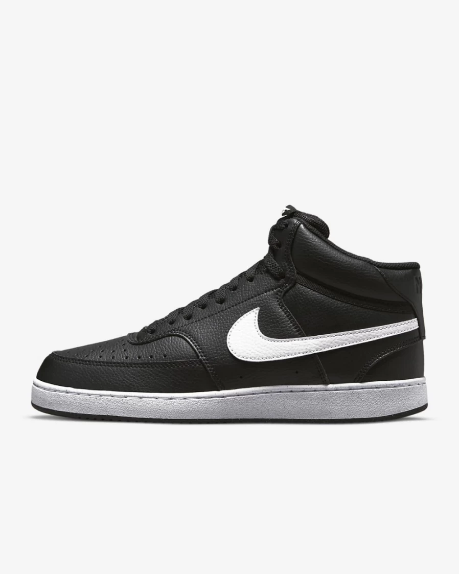 Nike Court Vision Mid Next Nature Men's Sneakers - Black/White Basketball Shoes for Men