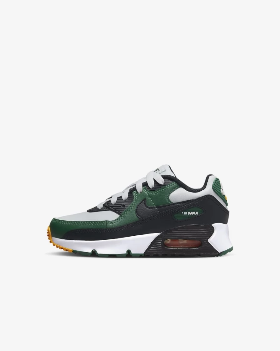 Nike Air Max 90 LTR Little Kids' Shoes for Boys & Girls - Pure Platinum/Gorge Green/University Gold/Black
