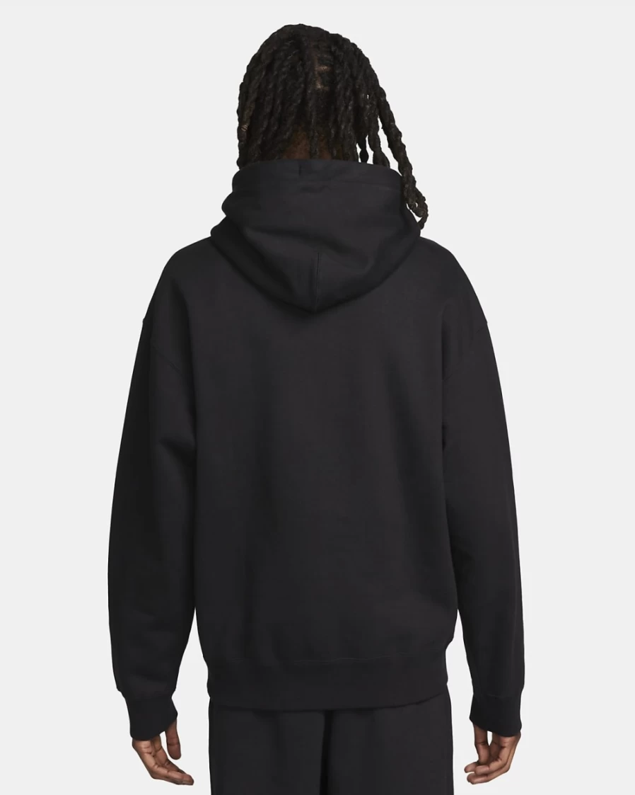 Nike Men's Solo Swoosh Fleece Pullover Hoodie - Black/White