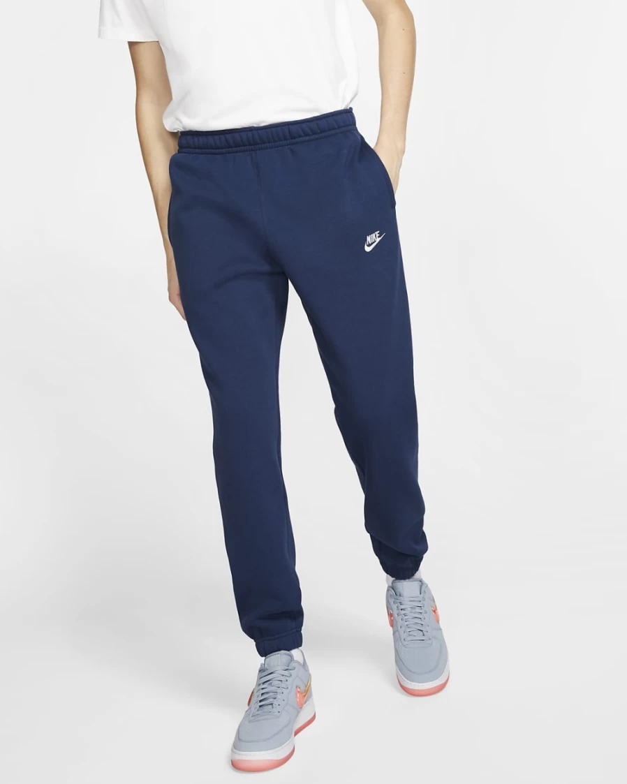 Nike Club Fleece Men's Jogger Pants - Midnight Navy/White Casual Sweatpants
