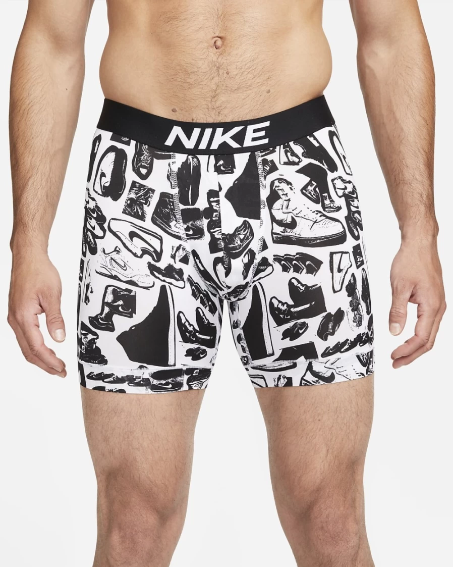 Nike Dri-FIT Essential Micro Men's Boxer Briefs - Black/White - Moisture-Wicking Comfort Underwear for Active Men