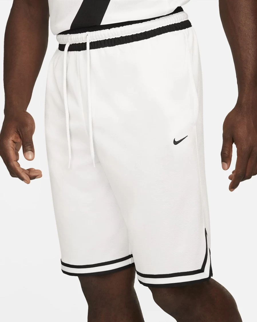 Nike Dri-FIT DNA Men's Basketball Shorts - White/Black - Breathable & Lightweight Performance Shorts for Men
