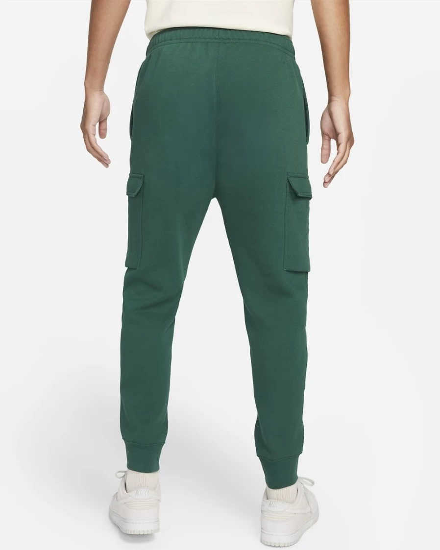 Nike Men's Sportswear Club Fleece Cargo Pants - Gorge Green & White