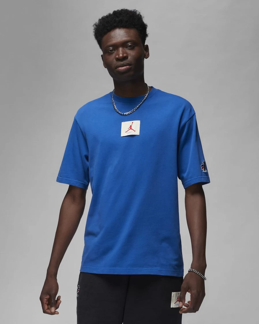 Nike Jordan x Two 18 Men's T-Shirt - Team Royal/Gym Red
