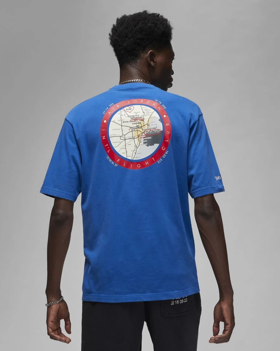 Nike Jordan x Two 18 Men's T-Shirt - Team Royal/Gym Red
