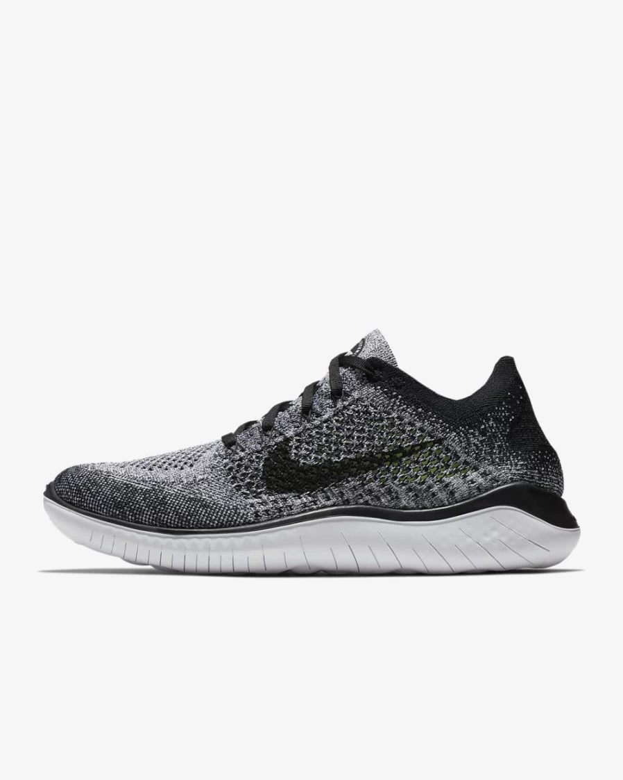Nike Free Run 2018 Men's Road Running Shoes - White/Grey/Black